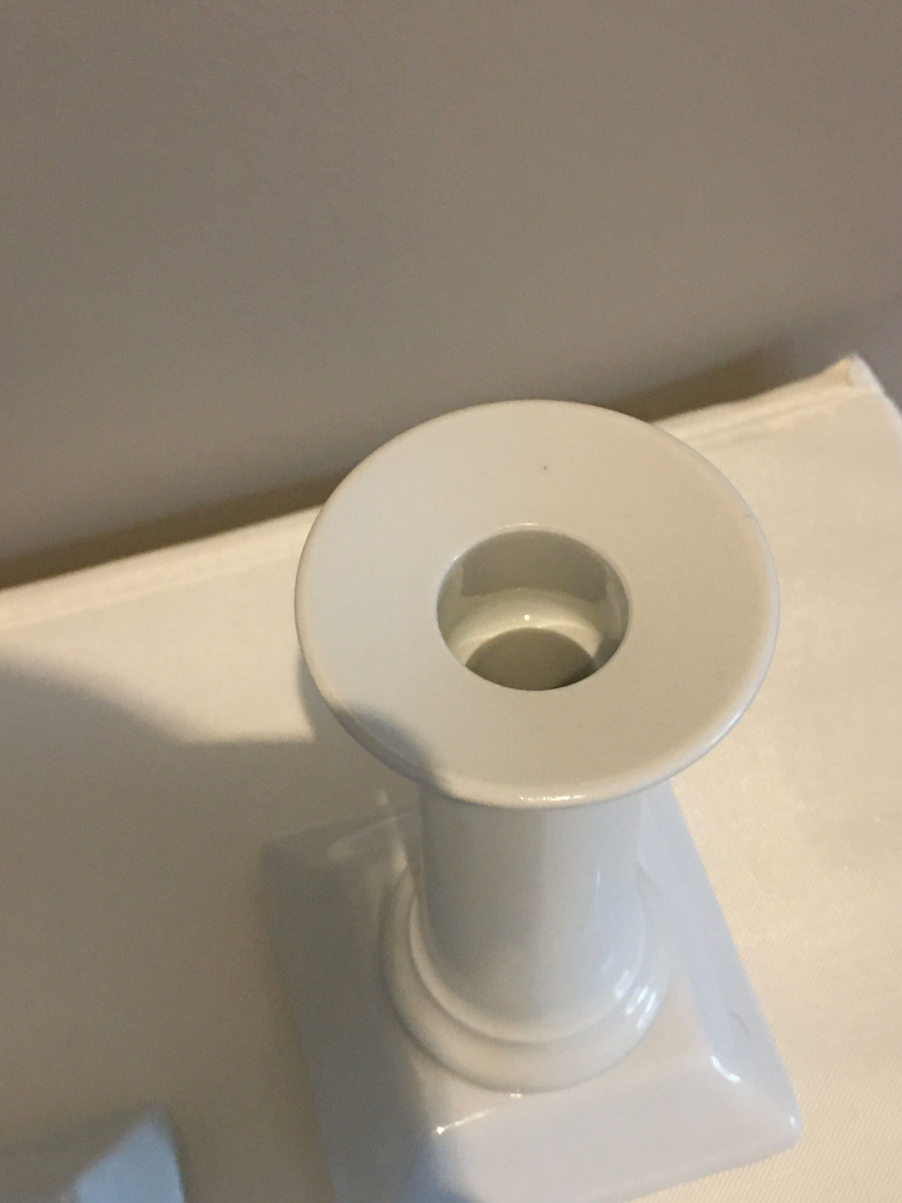 Pair of porcelain candlesticks