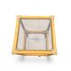Table d'appoint en bambou et plateaux en verre