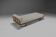 Bamboo and rattan daybed in ivory bouclé, Italy 1960s
