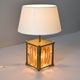 Amber Murano Glass and Brass Italian Modern Mazzega Table Lamp Zuccheri Style
