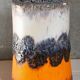 Vase céramique FAT LAVA écume grise vintage