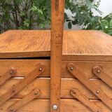 Old large wooden worker - Torck sewing box