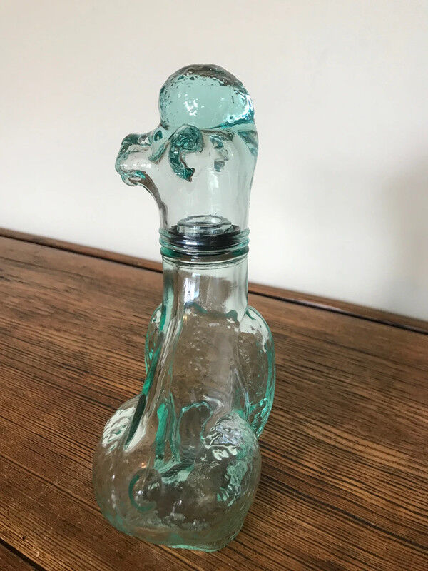 Vintage poodle decanter Vetreria Etrusca