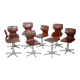8 chaises pivotantes Flototto, années 70