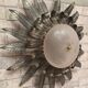 ceiling light, wall light, sun leaves, wrought iron, 1970, very good condition, 50x19