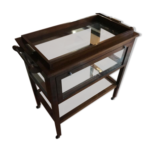 Desserte vitrine roulante