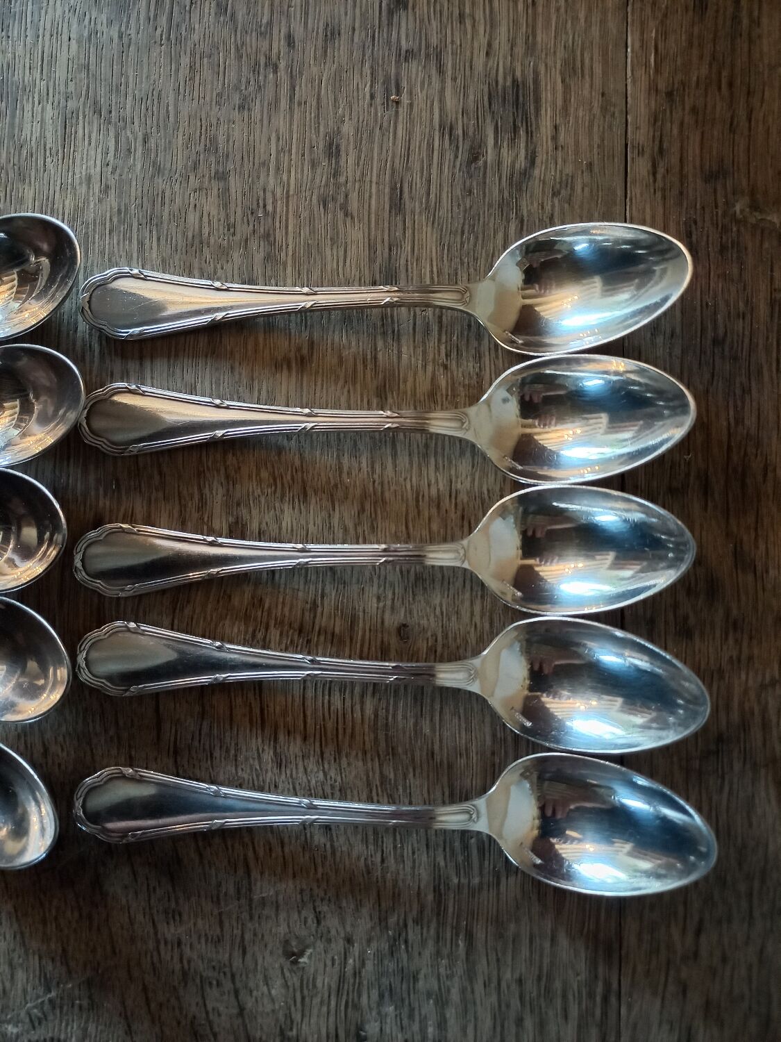 10 spoons ercuis trianon silver metal