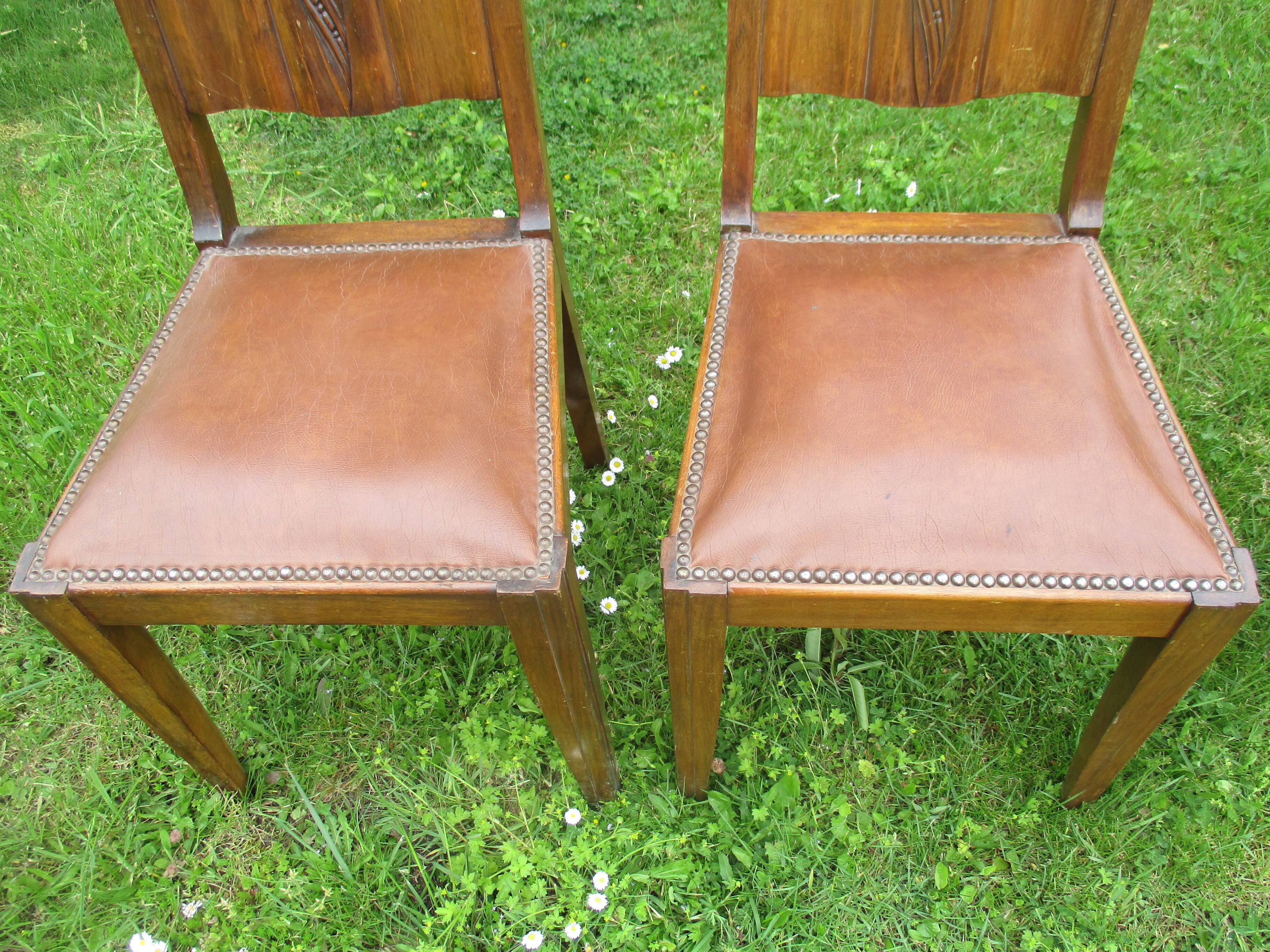 4 Art-deco Circa Chairs 1940