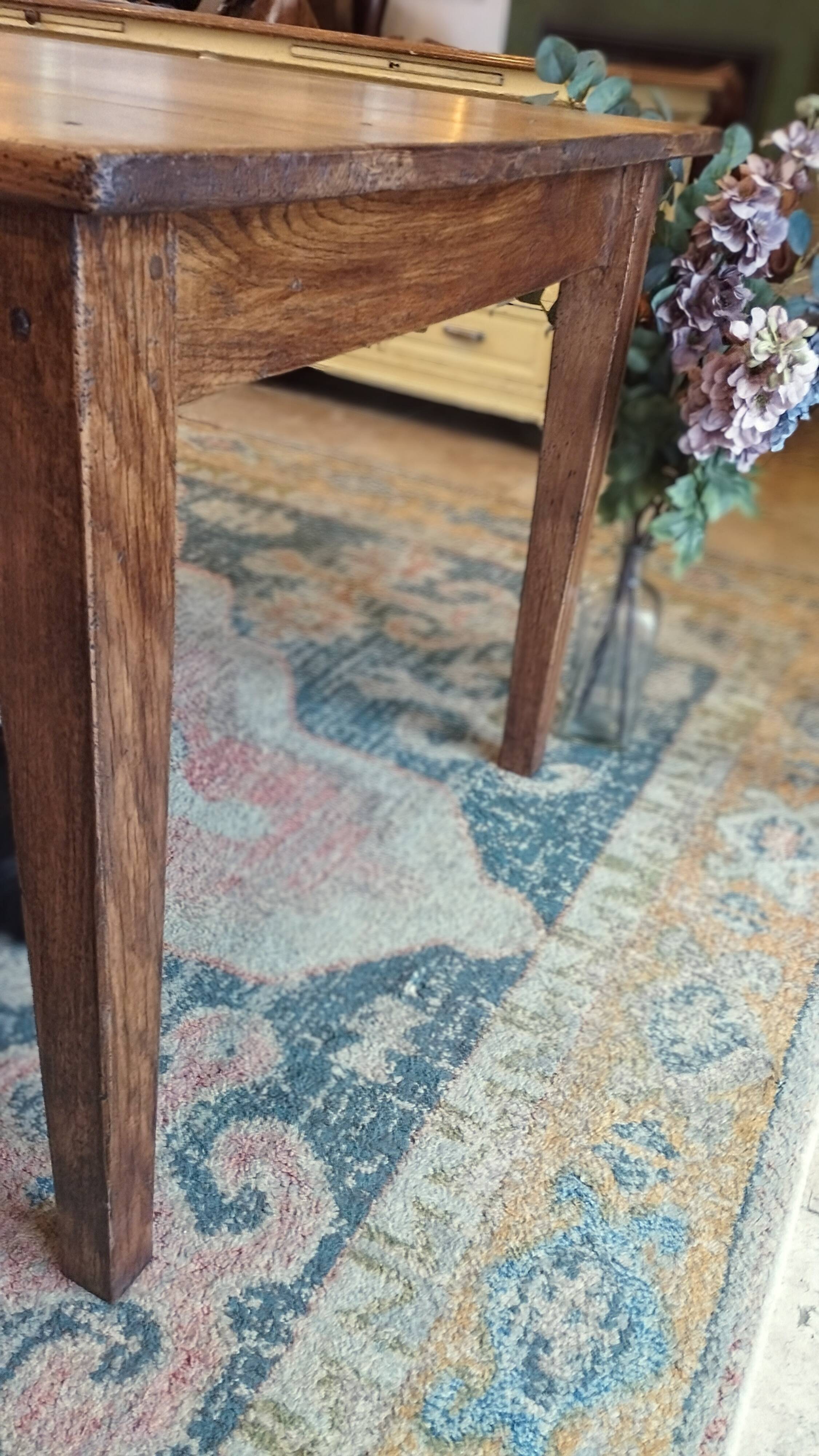 Large solid oak farmhouse table with two drawers 260 cm x 100 cm