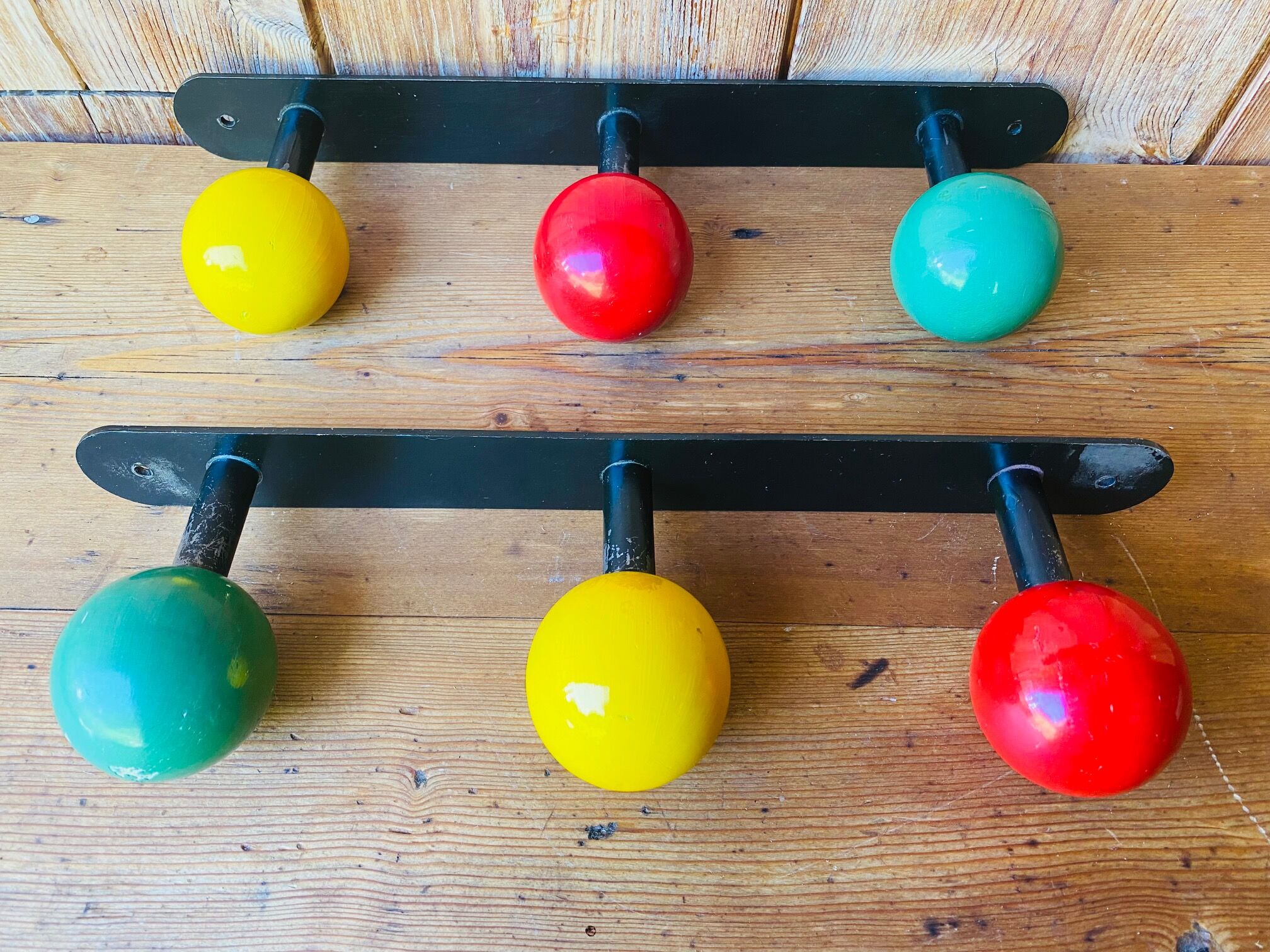 2 portemanteau mural vintage années 60