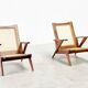 Sculptural french lounge chairs 1950's.
