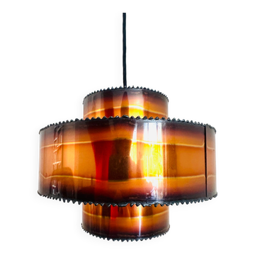 Brutalist Hanging Light In Brass By Svend Aage Holm-Sørensen For Holm-Sørensen & Co, Denmark 1960S