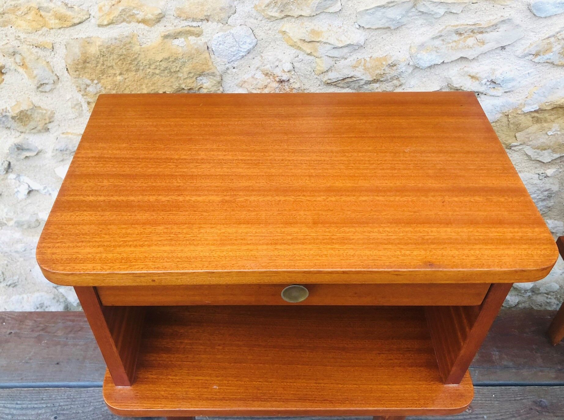 Pair of vintage bedside tables, Scandinavian style 60s