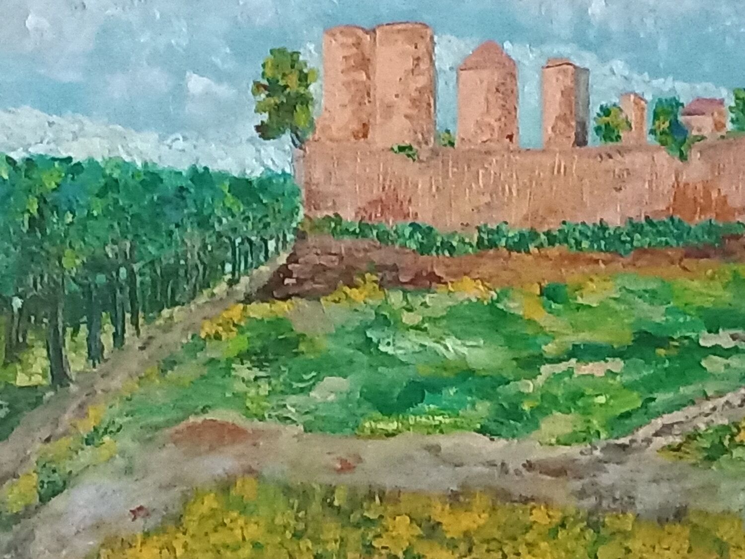 Oil on canvas signed-landscape