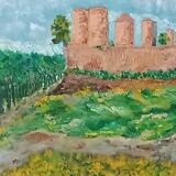 Oil on canvas signed-landscape