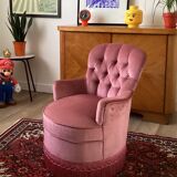 Pink toad armchair