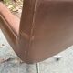 Brown leather office chair 80s