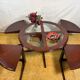 Vintage G-Plan Round Coffee Table & 4 Nested Stools | 1970s | Mahogany & Gl