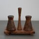 Vintage Wooden Salt and Pepper Shaker Scandinavian / Brutalist / Mid Century Design