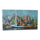 Oil painting on panel, seascape with boats - Signed, 50s/60s