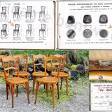 6 Baumann bistro chairs n°58 from the 20s