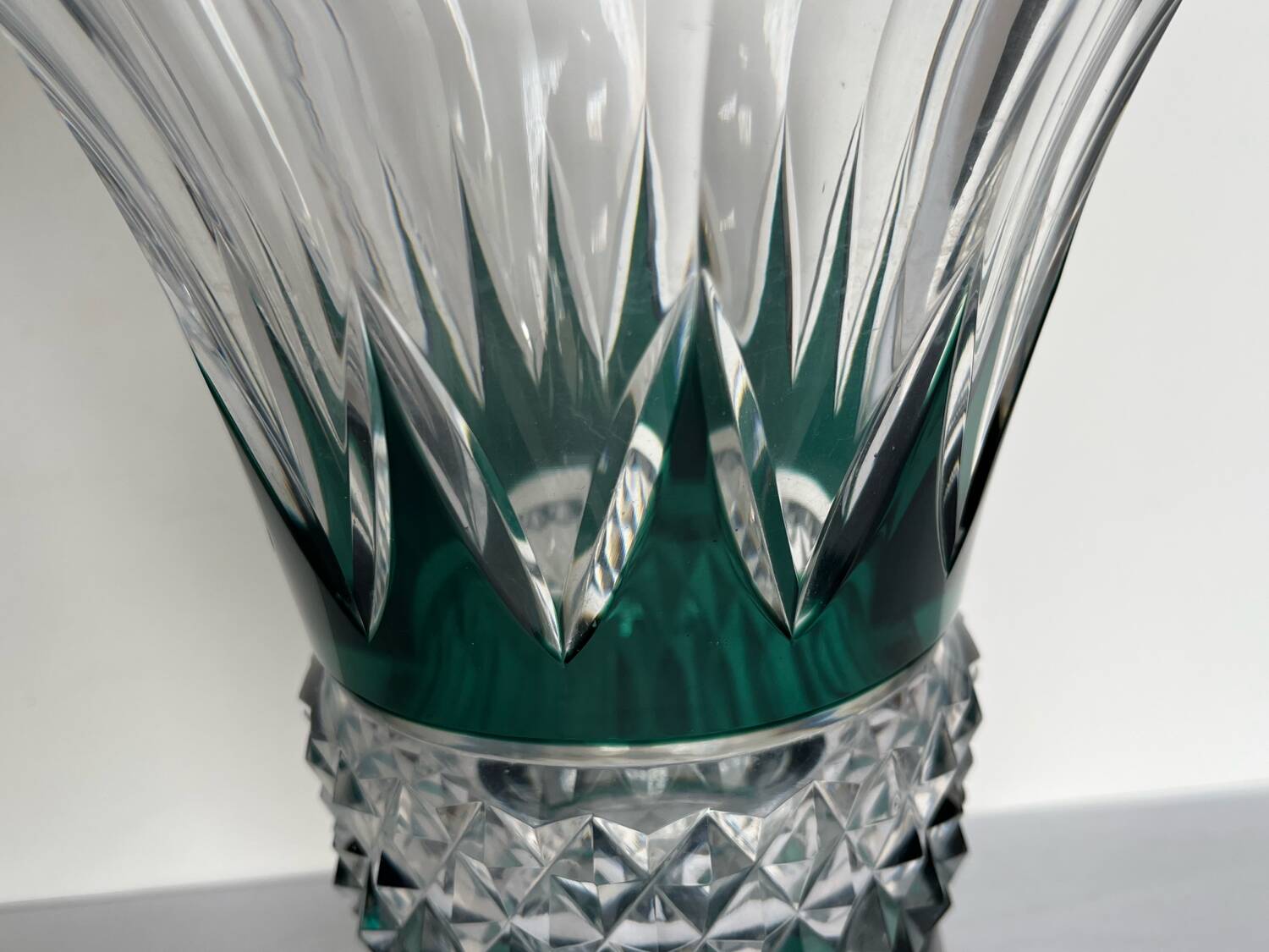 Val saint Lambert cut crystal vase