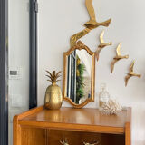 Old rectangular gilded mirror 43 x 21 cm