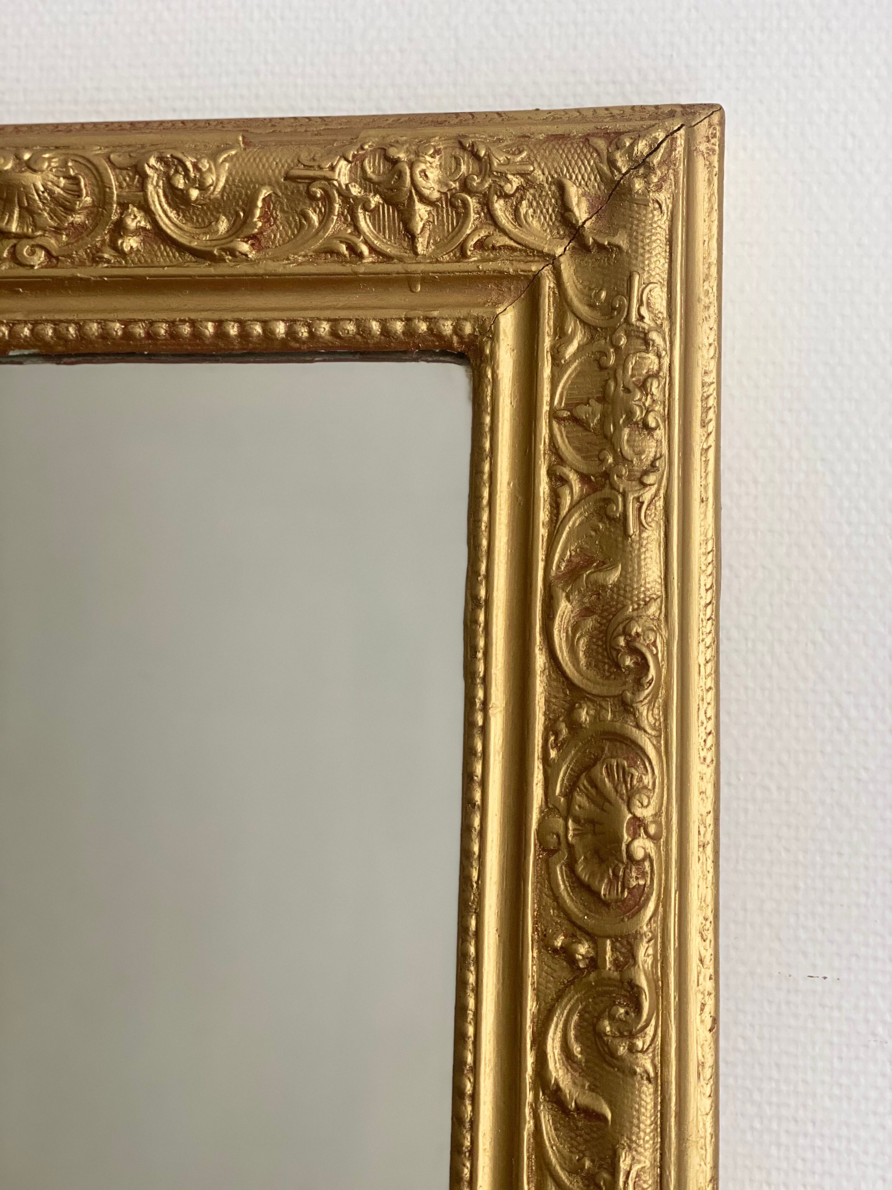 Old rectangular mirror Louise Philippe gilded fireplace 115x156cm
