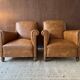 Paire de Fauteuils Club en Imitation Cuir