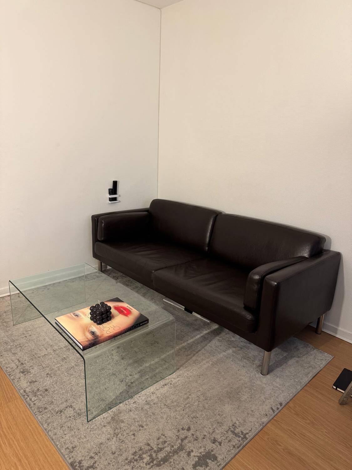 Canapé en cuir marron