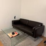 Canapé en cuir marron