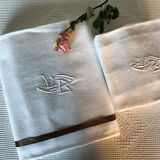 Tablecloth and towels with monogram