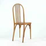 Vintage Thonet Bentwood Oak Chair With Original Label, Czechoslovakia, 1920