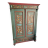 Armoire Alsacienne en mélèze polychrome milieu du XIX siècle