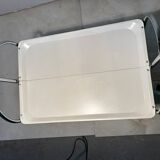 Vintage folding trolley in chromed metal and enamelled trays
