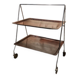 Vintage 70s folding serving trolley