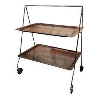 Vintage 70s folding serving trolley