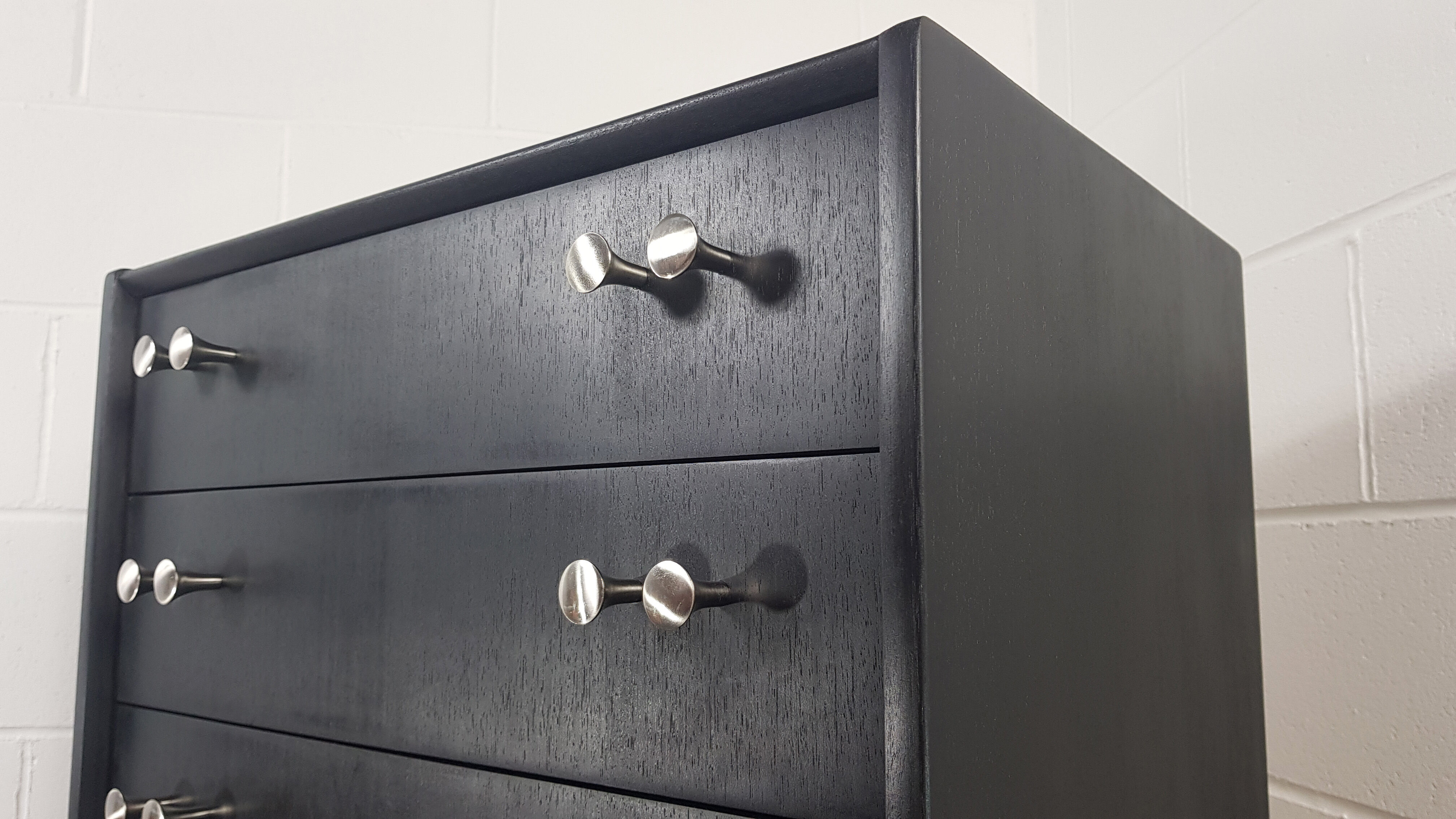 G-plan black tall chest of drawers, 1960s