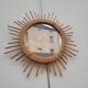 1950 vintage rattan dressing table with sun mirror
