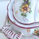 Italian porcelain soup tureen with bird and flower decor