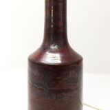 Scandinavian oxblood ceramic lamp Désirée Stentoj 1970