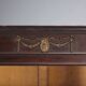 Antique rosewood library, neoclassical decorations, 19th century