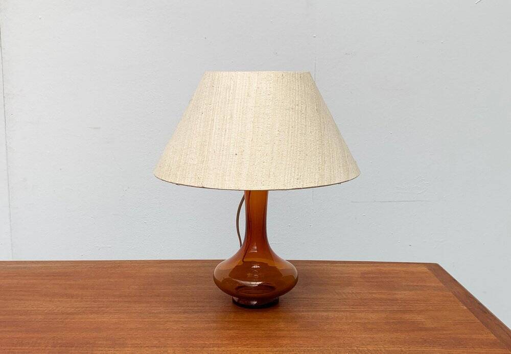 Mid-century Danish glass table lamp by Holmegaard