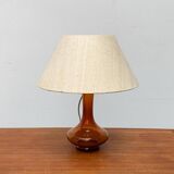 Mid-century Danish glass table lamp by Holmegaard