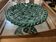 Large woven green ceramic bowl from the 1950s in Massier style - D 30
