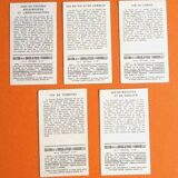 Set of 5 chromolithographs on Aiguebelle chocolate cardboard