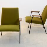 Pair of Pierre Guariche Armchairs by Meurop