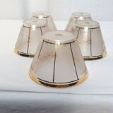 Set of five tulips in vintage golden glasses dimension: height -8cm- high diameter - 6cm-