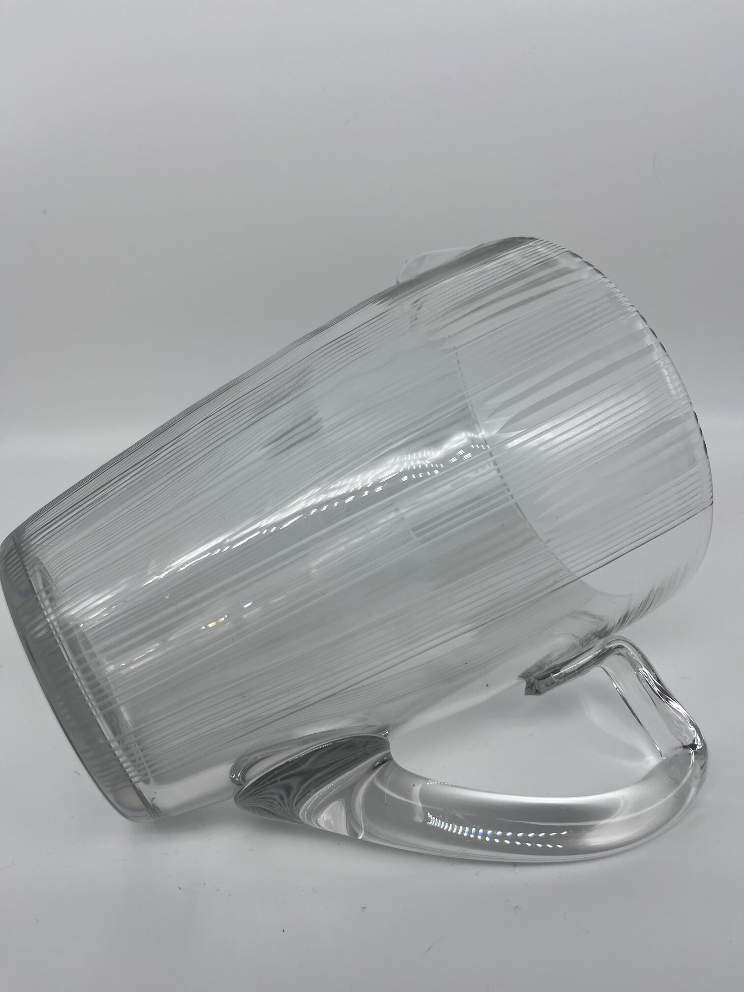 50s chiseled glass pitcher