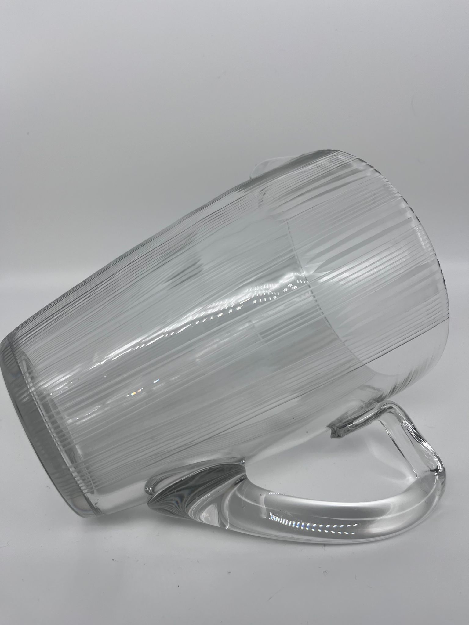 50s chiseled glass pitcher